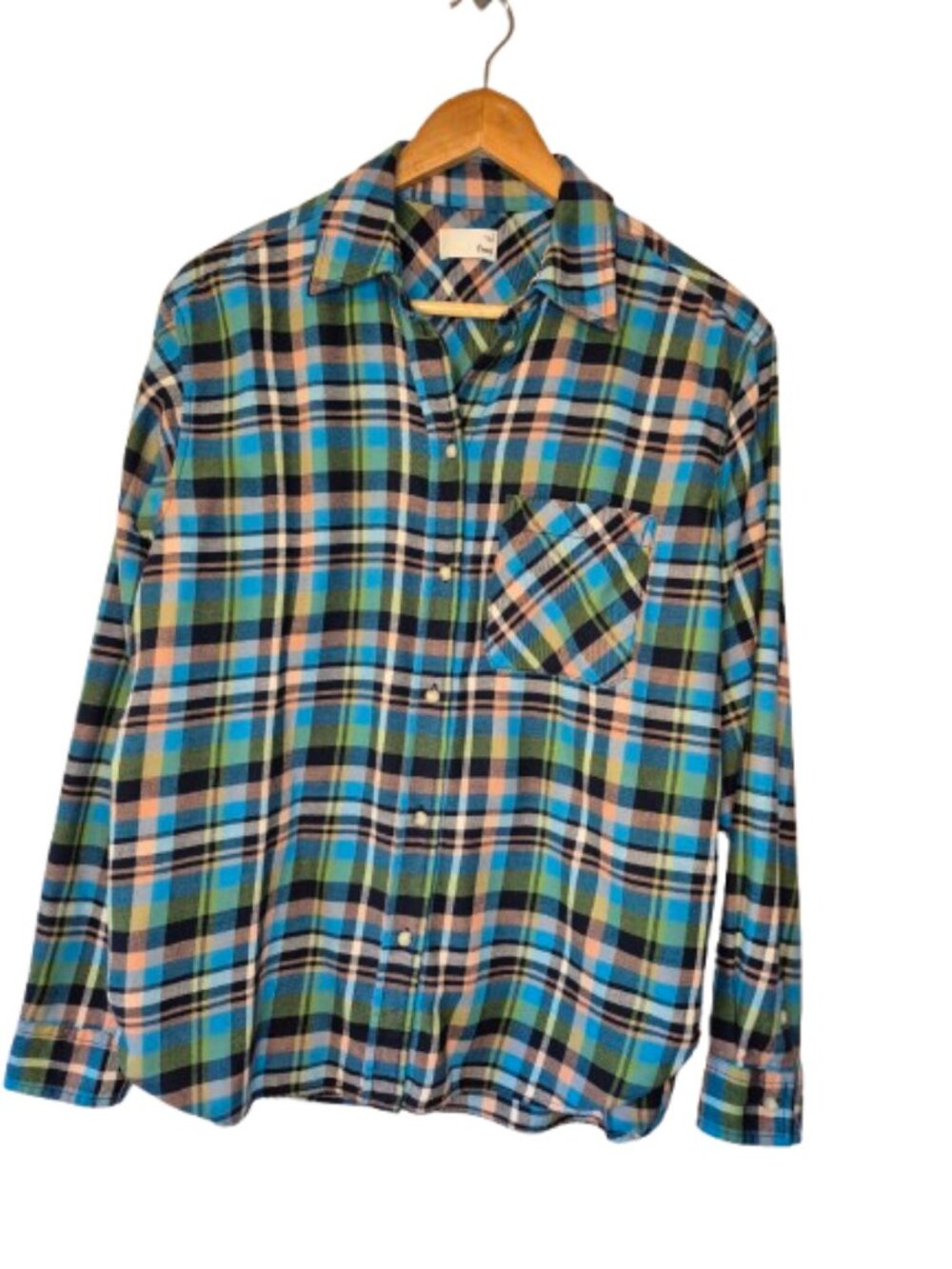 Wilfred Free Plaid Flannel Shirt Size Small